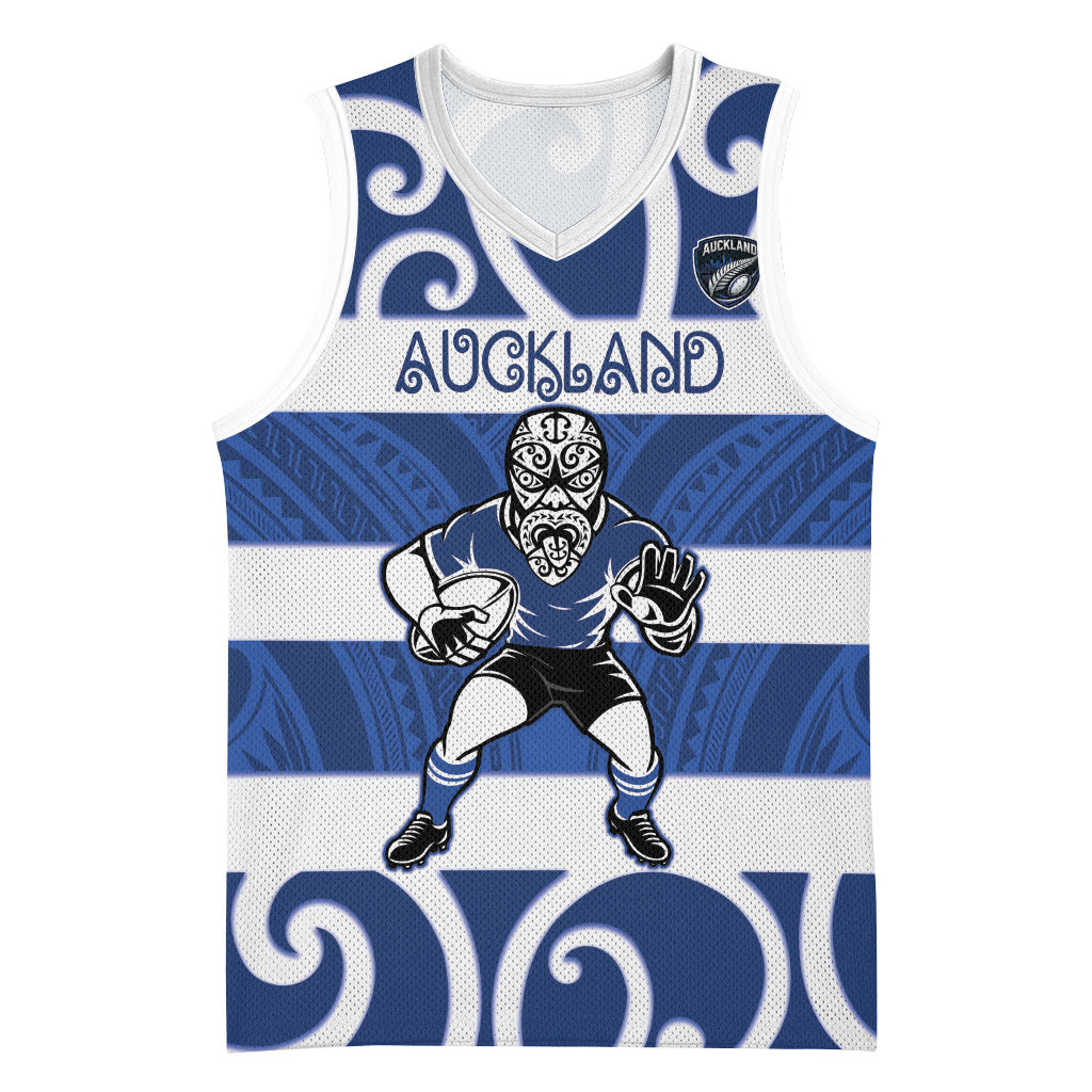 Auckland Custom Rugby New Zealand Basketball Jersey Aotearoa Maori Pukana Tiki Mascot