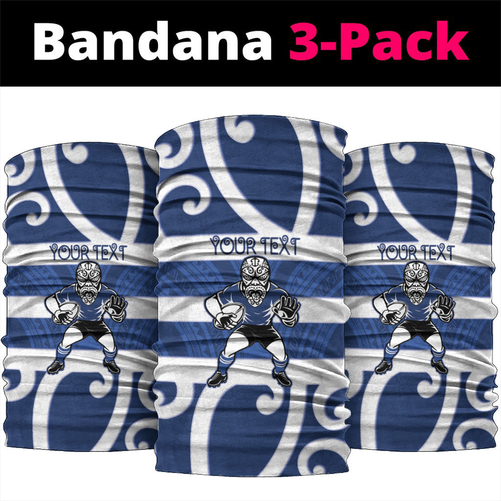 Auckland Custom Rugby New Zealand Neck Gaiter Aotearoa Maori Pukana Tiki Mascot