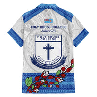 Fiji Holy Cross College Family Matching Summer Maxi Dress and Hawaiian Shirt Happy 50th Anniversary Fijian Tagimoucia Tapa Pattern LT14 - Polynesian Pride