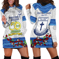 Fiji Holy Cross College Hoodie Dress Happy 50th Anniversary Fijian Tagimoucia Tapa Pattern LT14 - Polynesian Pride