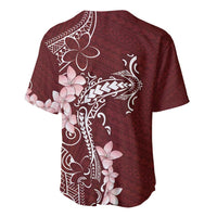 Oxblood Hawaii Baseball Jersey Hammerhead Shark Tattoo Curve Polynesian - Polynesian Pride
