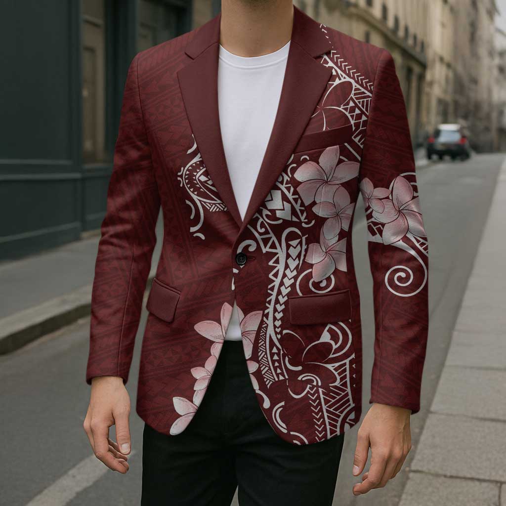 Oxblood Hawaii Blazer Hammerhead Shark Tattoo Curve Polynesian - Polynesian Pride