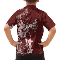 Oxblood Hawaii Hawaiian Shirt Hammerhead Shark Tattoo Curve Polynesian - Polynesian Pride