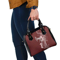 Oxblood Hawaii Shoulder Handbag Hammerhead Shark Tattoo Curve Polynesian - Polynesian Pride