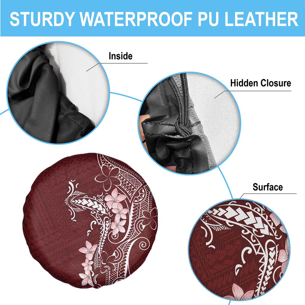 Oxblood Hawaii Spare Tire Cover Hammerhead Shark Tattoo Curve Polynesian - Polynesian Pride