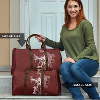 Oxblood Hawaii Travel Bag Hammerhead Shark Tattoo Curve Polynesian - Polynesian Pride