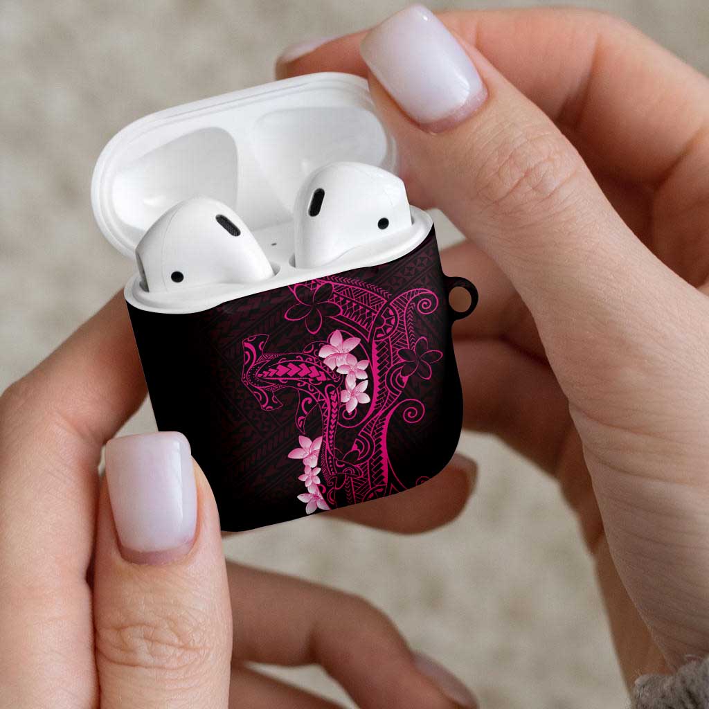 Pink Hawaii AirPods Case Hammerhead Shark Tattoo Curve Polynesian - Polynesian Pride