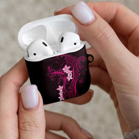 Pink Hawaii AirPods Case Hammerhead Shark Tattoo Curve Polynesian - Polynesian Pride