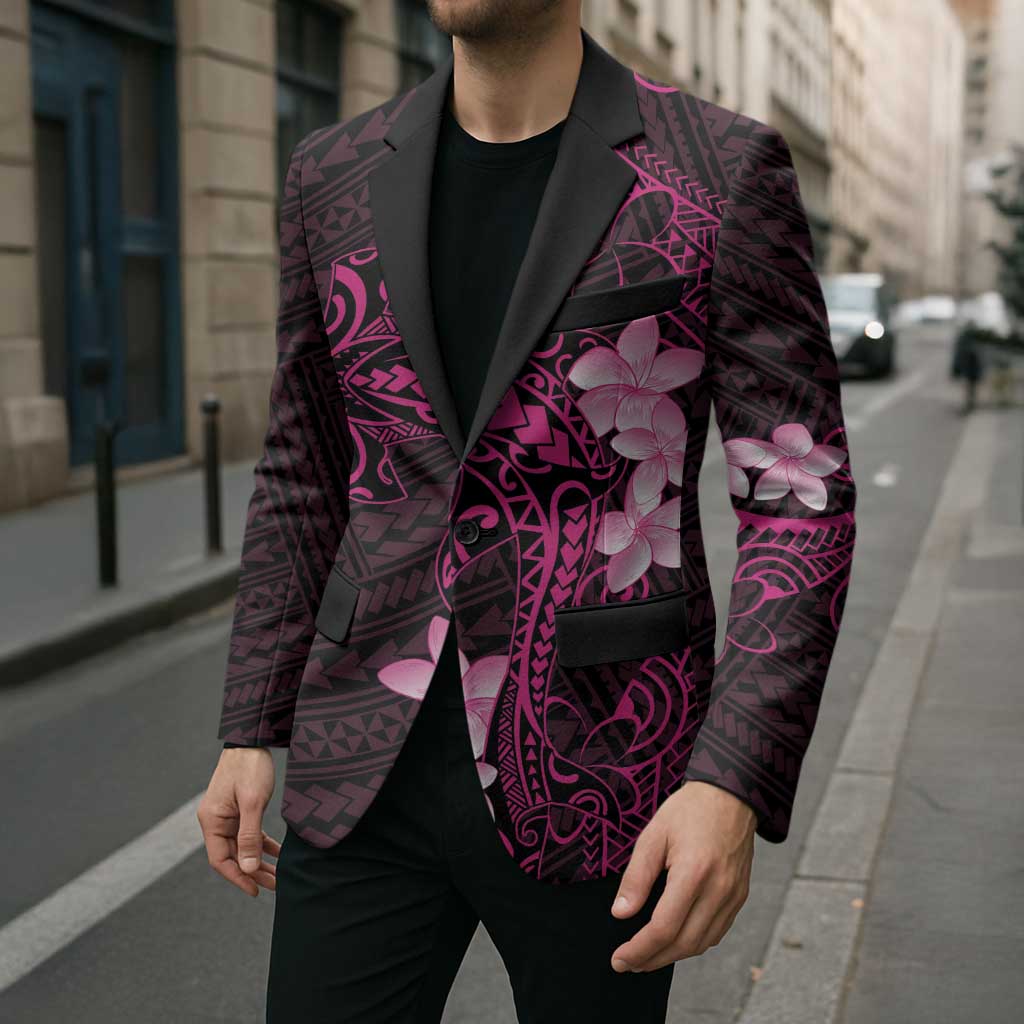 Pink Hawaii Blazer Hammerhead Shark Tattoo Curve Polynesian - Polynesian Pride