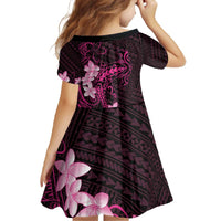 Pink Hawaii Family Matching Off The Shoulder Long Sleeve Dress and Hawaiian Shirt Hammerhead Shark Tattoo Curve Polynesian LT14 - Polynesian Pride