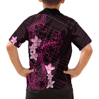 Pink Hawaii Family Matching Summer Maxi Dress and Hawaiian Shirt Hammerhead Shark Tattoo Curve Polynesian LT14 - Polynesian Pride
