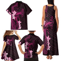 Pink Hawaii Family Matching Tank Maxi Dress and Hawaiian Shirt Hammerhead Shark Tattoo Curve Polynesian LT14 - Polynesian Pride