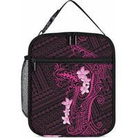 Pink Hawaii Lunch Bag Hammerhead Shark Tattoo Curve Polynesian