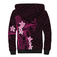 Pink Hawaii Sherpa Hoodie Hammerhead Shark Tattoo Curve Polynesian LT14 - Polynesian Pride