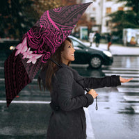 Pink Hawaii Umbrella Hammerhead Shark Tattoo Curve Polynesian - Polynesian Pride