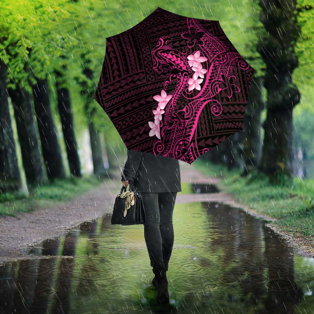 Pink Hawaii Umbrella Hammerhead Shark Tattoo Curve Polynesian - Polynesian Pride