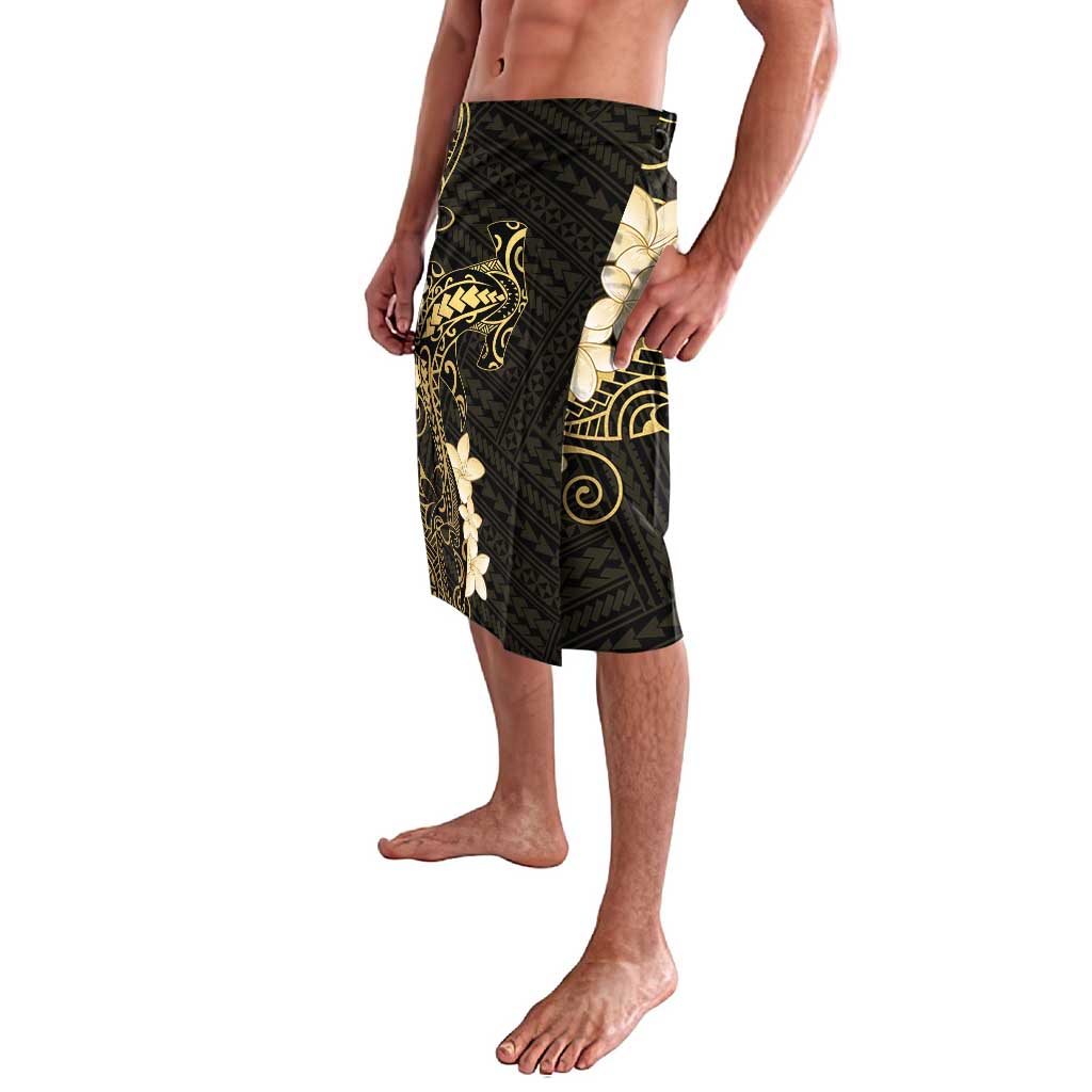 Black and Gold Hawaii Lavalava Hammerhead Shark Tattoo Curve Polynesian - Polynesian Pride