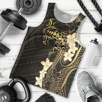 Black and Gold Hawaii Men Tank Top Hammerhead Shark Tattoo Curve Polynesian - Polynesian Pride