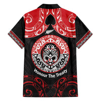 Aotearoa Toitu Te Tiriti Family Matching Off The Shoulder Long Sleeve Dress and Hawaiian Shirt Haka Tiki Honour The Treaty LT14 - Polynesian Pride