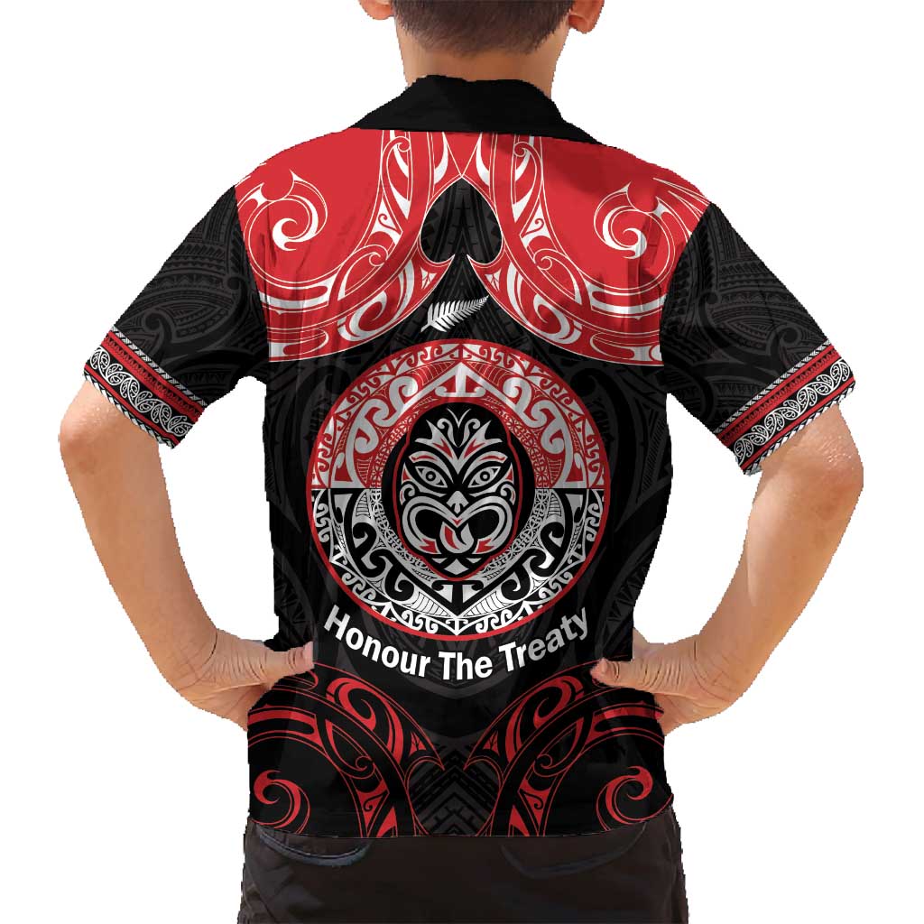 Aotearoa Toitu Te Tiriti Family Matching Puletasi and Hawaiian Shirt Haka Tiki Honour The Treaty LT14 - Polynesian Pride