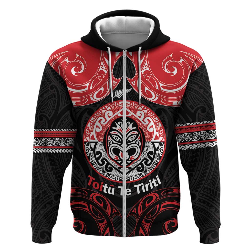 Aotearoa Toitu Te Tiriti Hoodie Haka Tiki Honour The Treaty