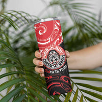 Aotearoa Toitu Te Tiriti Skinny Tumbler Haka Tiki Honour The Treaty LT14 - Polynesian Pride