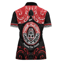 Aotearoa Toitu Te Tiriti Women Polo Shirt Haka Tiki Honour The Treaty LT14 - Polynesian Pride