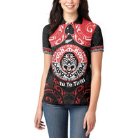 Aotearoa Toitu Te Tiriti Women Polo Shirt Haka Tiki Honour The Treaty LT14 - Polynesian Pride