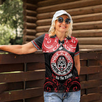 Aotearoa Toitu Te Tiriti Women Polo Shirt Haka Tiki Honour The Treaty LT14 - Polynesian Pride