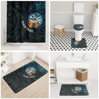 Personalized New Zealand Darts Beer Bathroom Set Paua Shell Aotearoa Maori Tattoo - Polynesian Pride