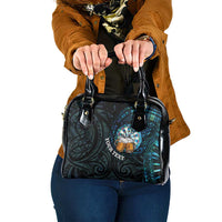 Personalized New Zealand Darts Beer Shoulder Handbag Paua Shell Aotearoa Maori Tattoo LT14 One Size Black - Polynesian Pride