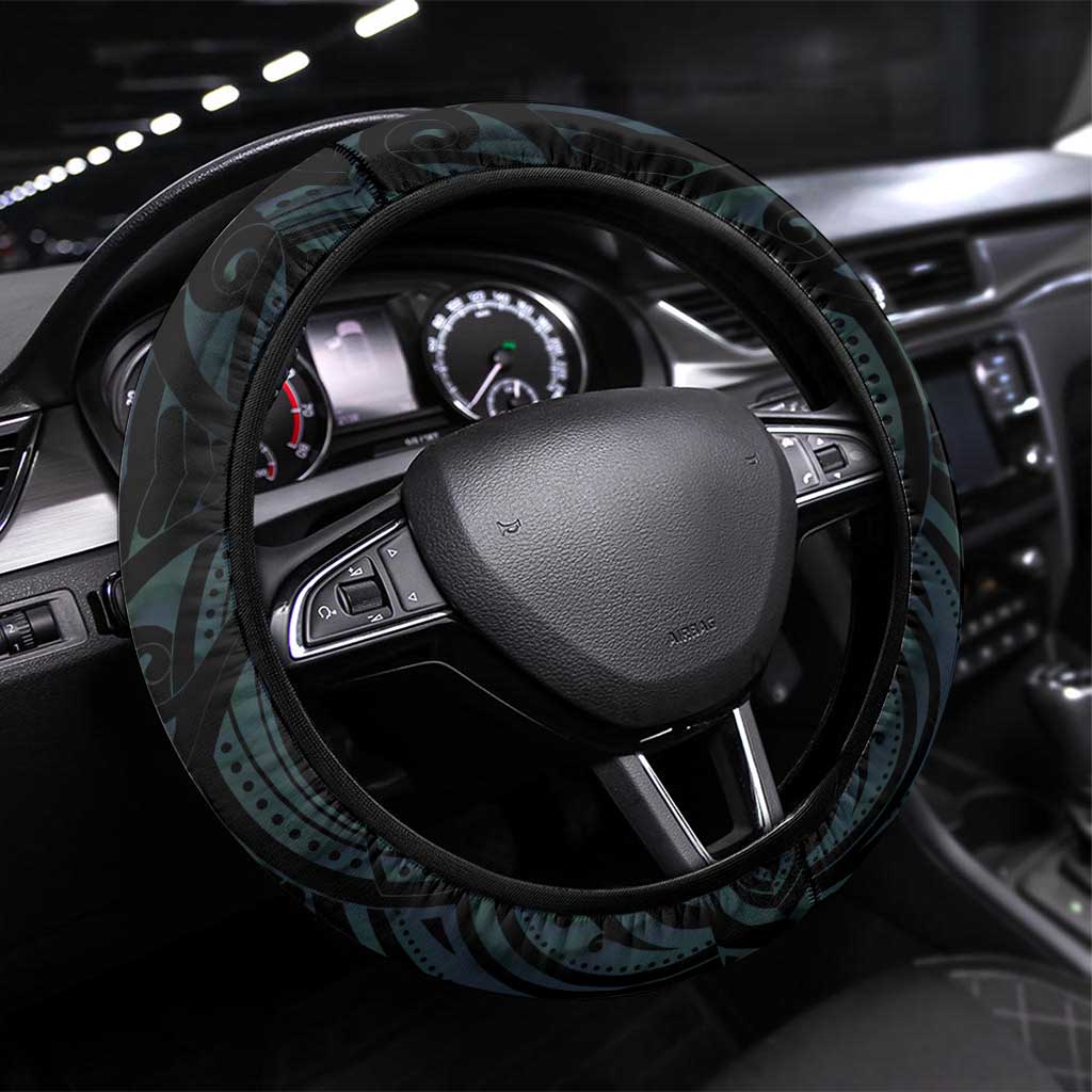 New Zealand Darts Beer Steering Wheel Cover Paua Shell Aotearoa Maori Tattoo - Polynesian Pride