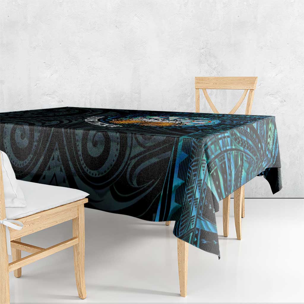 Personalized New Zealand Darts Beer Tablecloth Paua Shell Aotearoa Maori Tattoo LT14 - Polynesian Pride