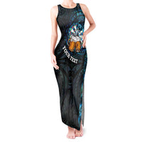Personalized New Zealand Darts Beer Tank Maxi Dress Paua Shell Aotearoa Maori Tattoo - Polynesian Pride