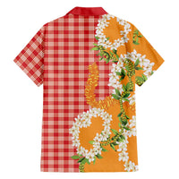 Prince Kuhio Aloha Hawaii Family Matching Short Sleeve Bodycon Dress and Hawaiian Shirt Plumeria Ilima Lei Palaka Motifs LT14 - Polynesian Pride