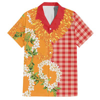 Prince Kuhio Aloha Hawaii Hawaiian Shirt Plumeria Ilima Lei Palaka Motifs