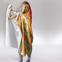 Prince Kuhio Aloha Hawaii Hooded Blanket Plumeria Ilima Lei Palaka Motifs