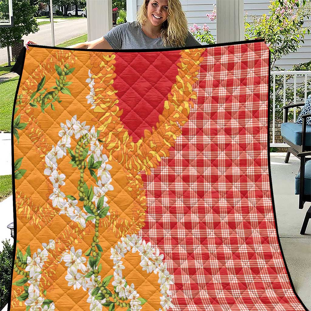 Prince Kuhio Aloha Hawaii Quilt Plumeria Ilima Lei Palaka Motifs