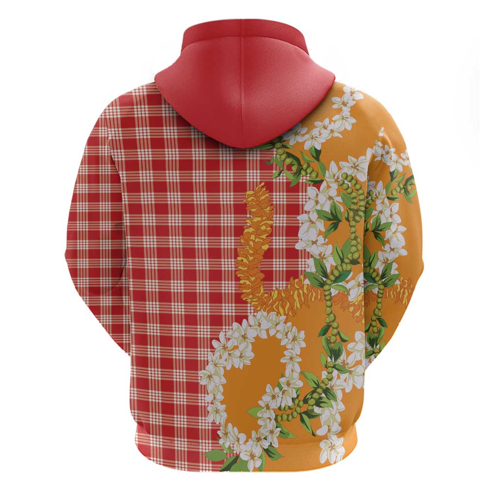 Prince Kuhio Aloha Hawaii Zip Hoodie Plumeria Ilima Lei Palaka Motifs LT14 - Polynesian Pride