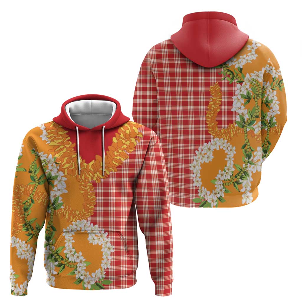Prince Kuhio Aloha Hawaii Zip Hoodie Plumeria Ilima Lei Palaka Motifs LT14 - Polynesian Pride