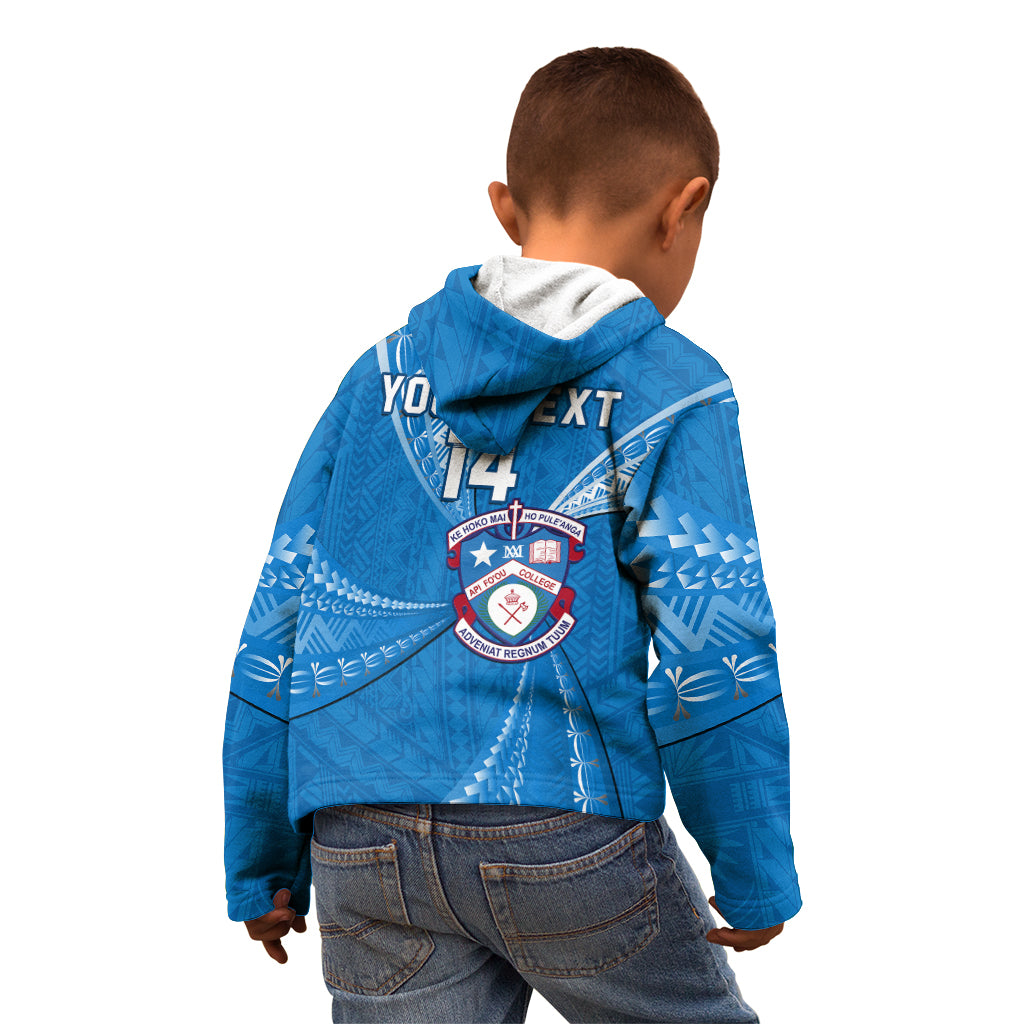 Personalised Tonga Apifoou College Kid Hoodie Tongan Ngatu Pattern LT14 - Polynesian Pride