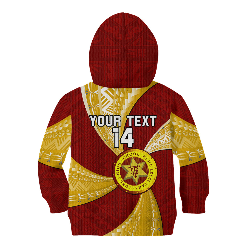 Personalised Tonga High School Kid Hoodie Tongan Ngatu Pattern LT14 - Polynesian Pride