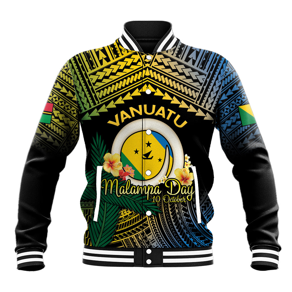 Personalised Malampa Day Baseball Jacket Vanuatu Provinces Polynesian Pattern