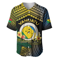 Personalised Malampa Day Baseball Jersey Vanuatu Provinces Polynesian Pattern