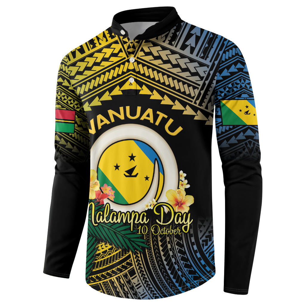 Personalised Malampa Day Button Sweatshirt Vanuatu Provinces Polynesian Pattern