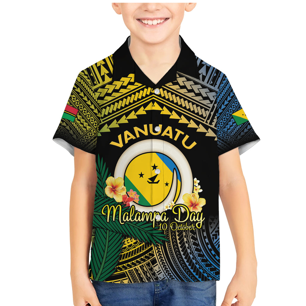 Personalised Malampa Day Family Matching Mermaid Dress and Hawaiian Shirt Vanuatu Provinces Polynesian Pattern