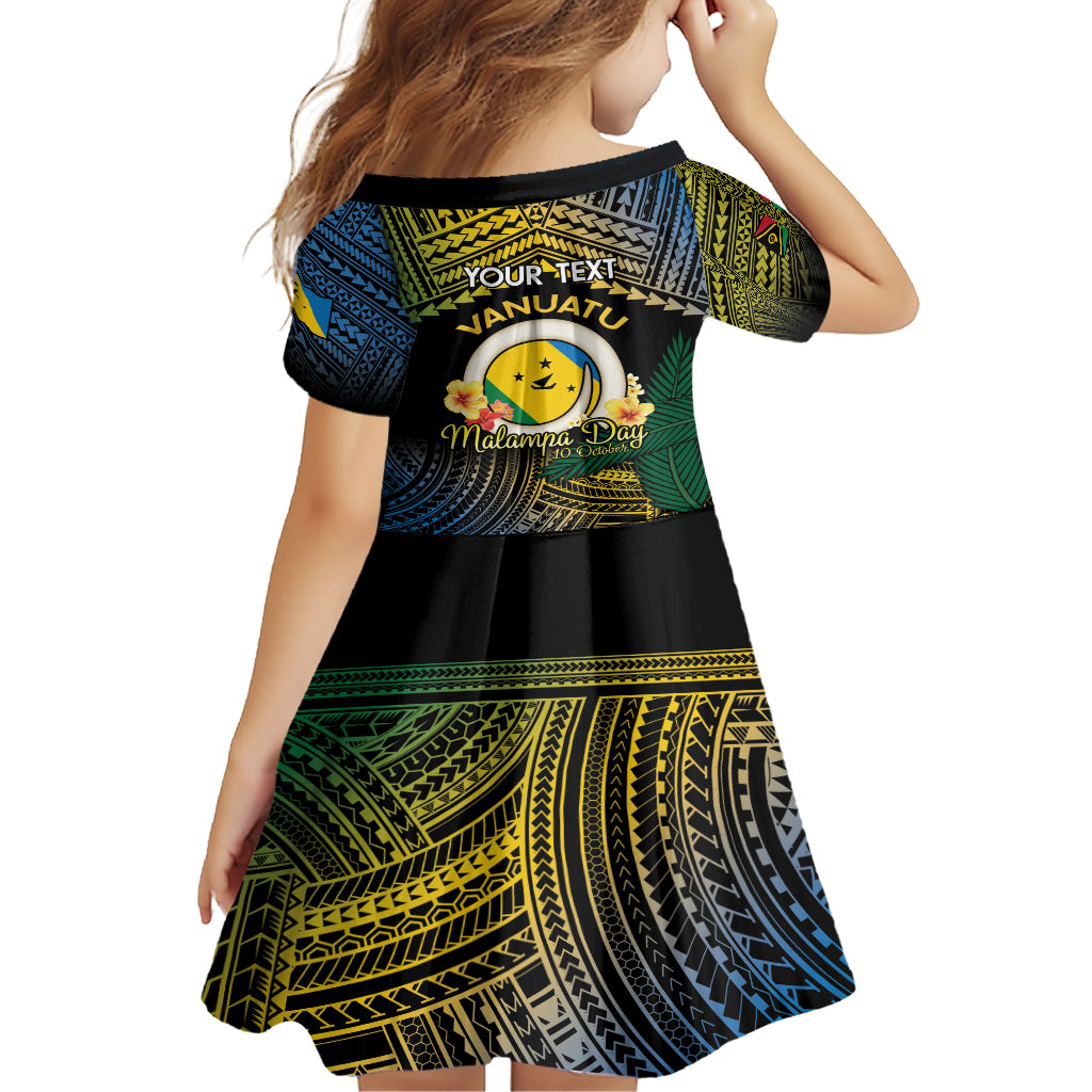 Personalised Malampa Day Family Matching Short Sleeve Bodycon Dress and Hawaiian Shirt Vanuatu Provinces Polynesian Pattern