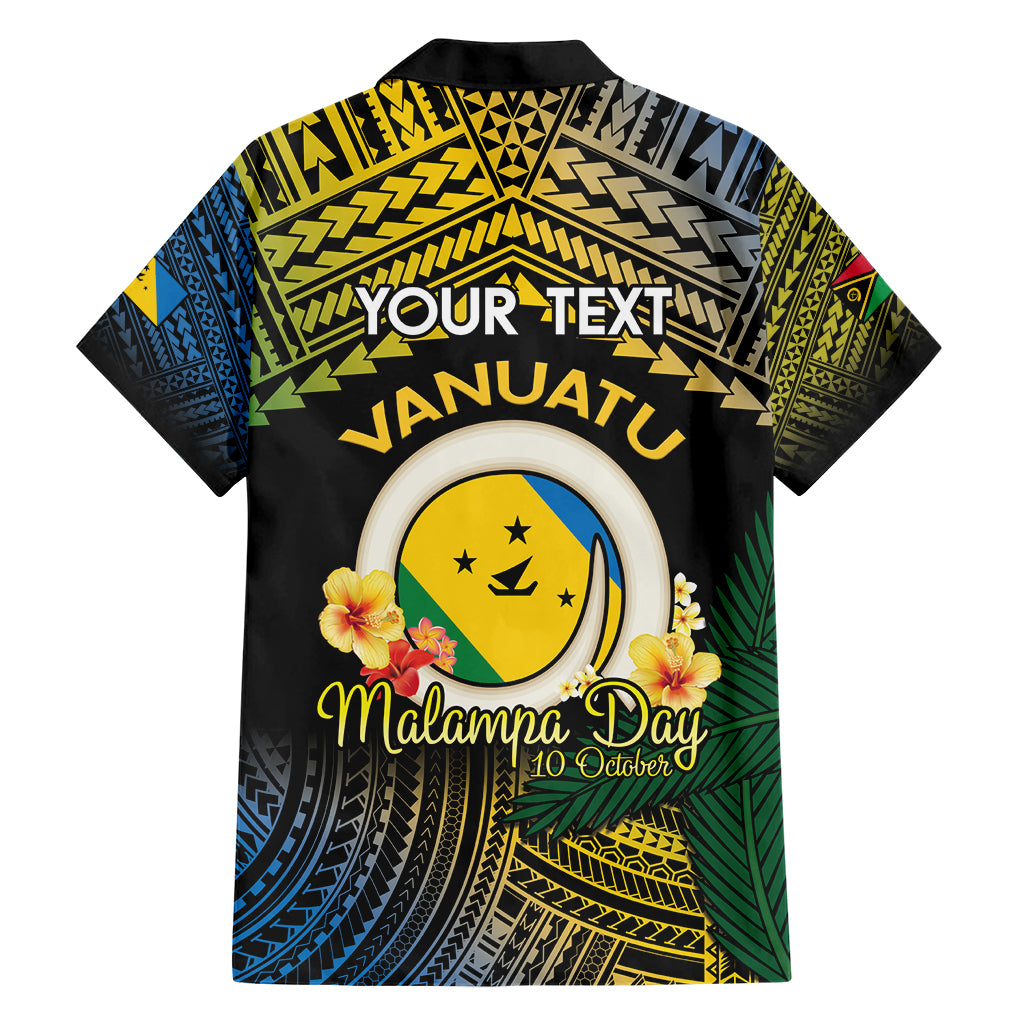Personalised Malampa Day Family Matching Short Sleeve Bodycon Dress and Hawaiian Shirt Vanuatu Provinces Polynesian Pattern