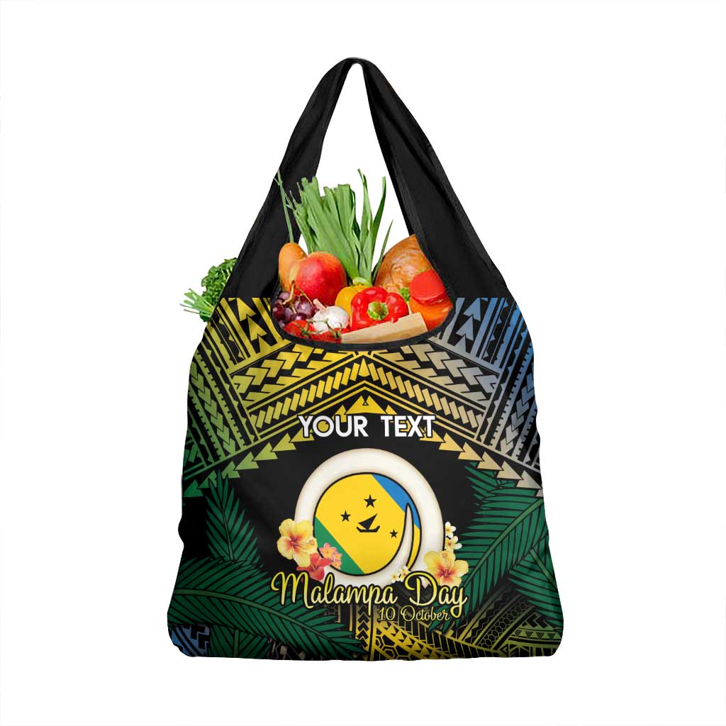 Personalised Malampa Day Grocery Bag Vanuatu Provinces Polynesian Pattern