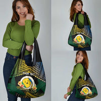 Personalised Malampa Day Grocery Bag Vanuatu Provinces Polynesian Pattern